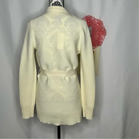 NWT Eileen Fisher Butter Long Knit Cardigan with Belt Size Large - Picture 5 of 11